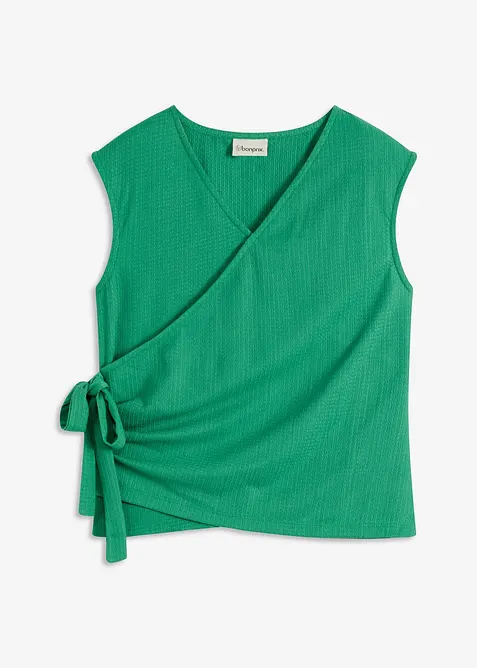 Haut esprit cache-cœur en jersey crêpe, bonprix