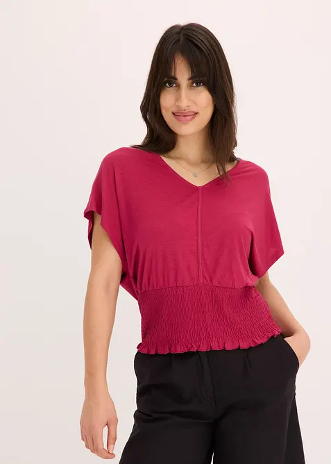 T-shirt à base smockée, bonprix