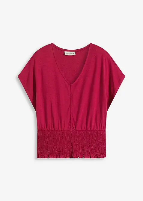 T-shirt à base smockée, bonprix