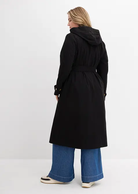 Manteau esprit trench à capuche amovible, bonprix