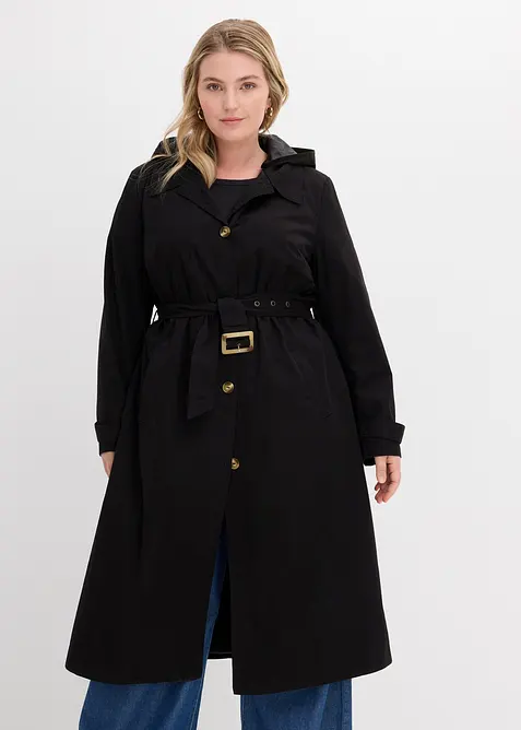 Manteau esprit trench à capuche amovible, bonprix