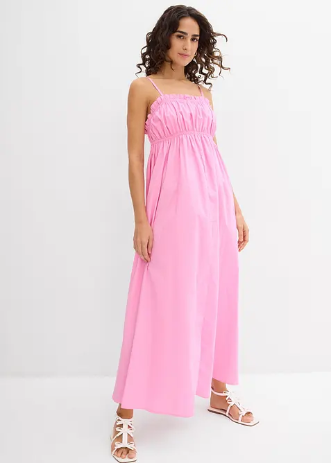 Robe 100% coton à fines bretelles, bonprix