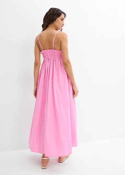 Robe 100% coton à fines bretelles, bonprix