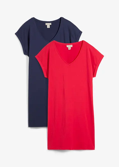 Lot de 2 robes en jersey 100% coton, bonprix