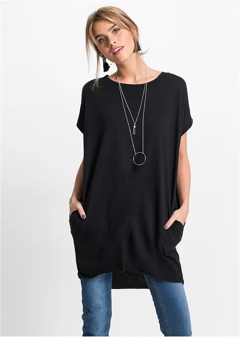 T-shirt long 100% coton, bonprix