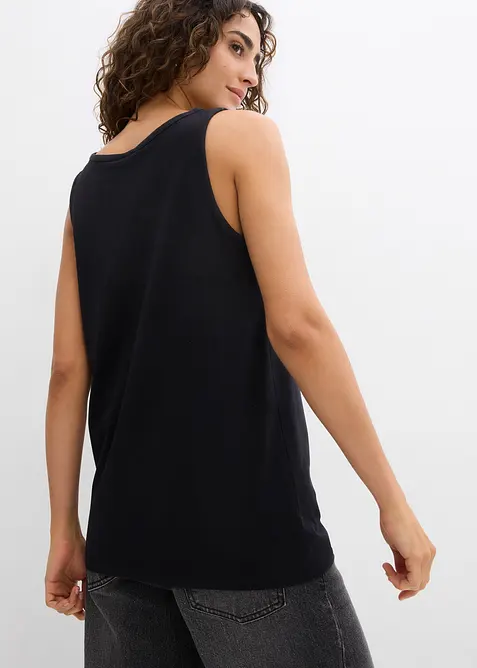 Lot de 2 tops 100% coton, bonprix