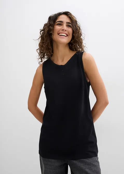 Lot de 2 tops 100% coton, bonprix