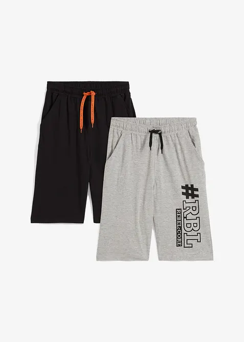 Lot de 2 bermudas garçon, bonprix