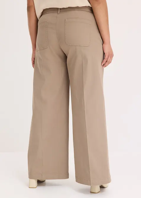 Pantalon large en mati&egrave;re extensible, bonprix
