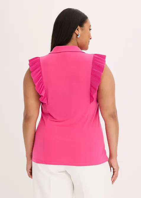 Blouse volantée en jersey, bonprix