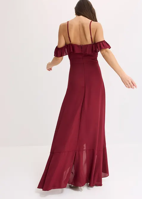 Robe encolure Bardot à volants, bonprix