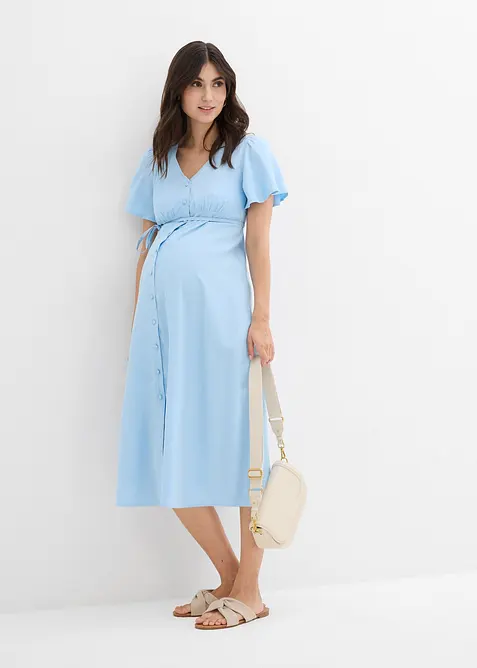 Robe de grossesse et d'allaitement avec patte de boutonnage, bonprix