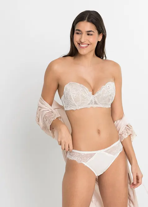 Soutien-gorge balconnet en dentelle d&eacute;licate, bonprix