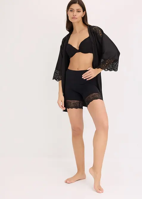 Cycliste anti-frottement en polyamide rafraîchissant avec jambe en dentelle, bonprix