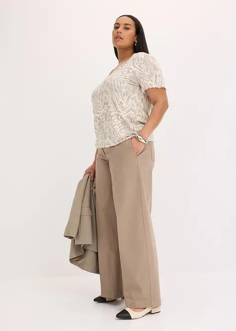 T-shirt &agrave; base &eacute;lastiqu&eacute;e, bonprix