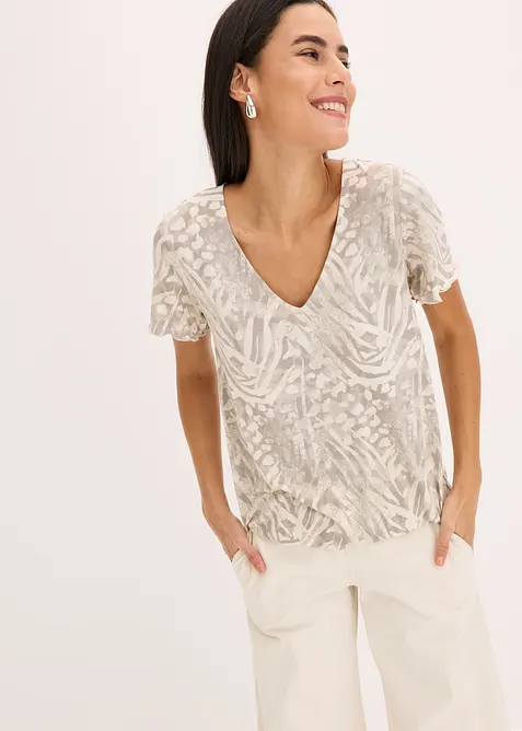 T-shirt &agrave; base &eacute;lastiqu&eacute;e, bonprix