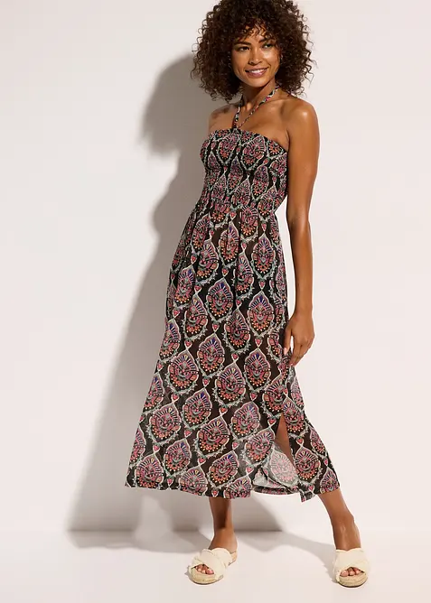 Robe de plage en crêpe, bonprix