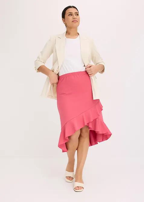 Jupe en jersey &agrave; volants, bonprix