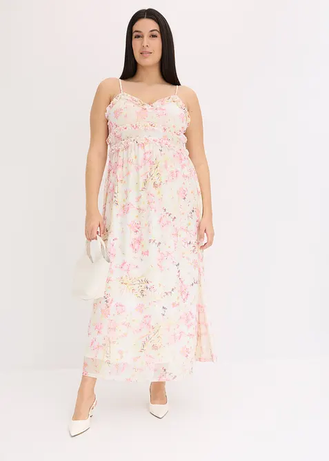 Robe longue en mesh, bonprix