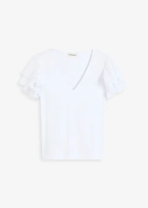 T-shirt &agrave; volants, bonprix