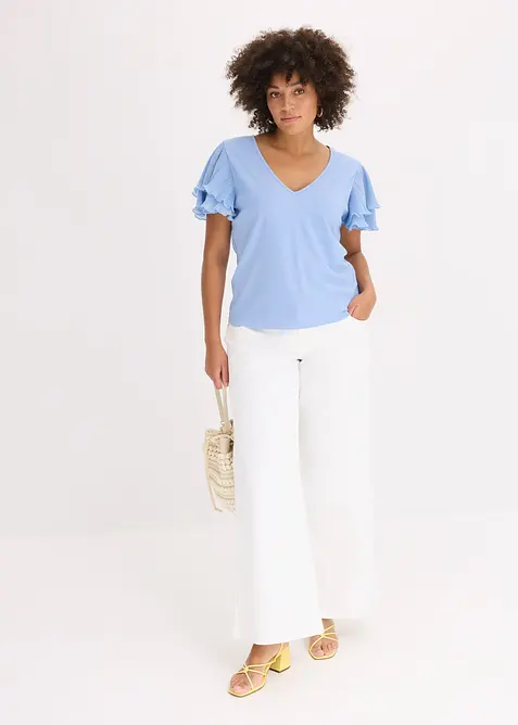 T-shirt &agrave; volants, bonprix