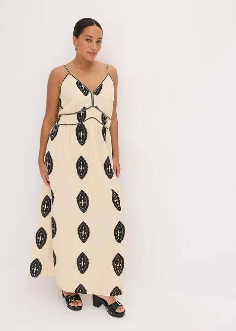 Robe longue en lin majoritaire, bonprix