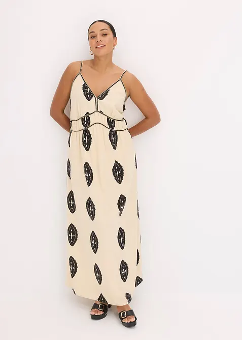 Robe longue en lin majoritaire, bonprix