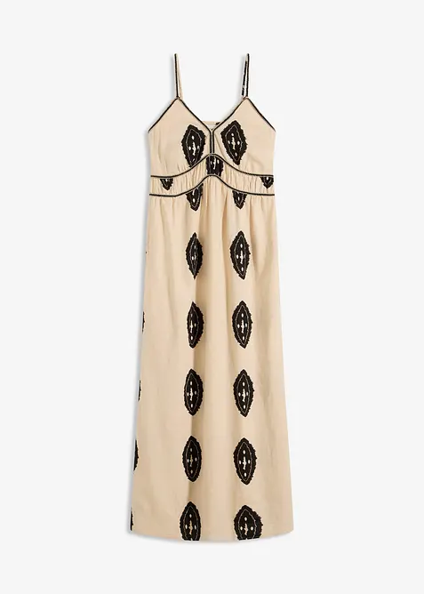 Robe longue en lin majoritaire, bonprix