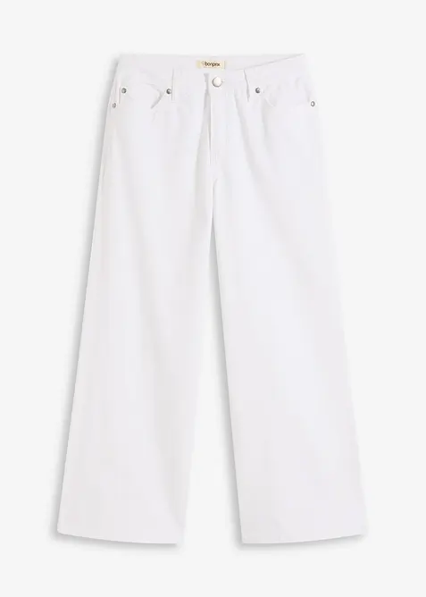 Jupe-culotte en coton mélangé extensible, bonprix