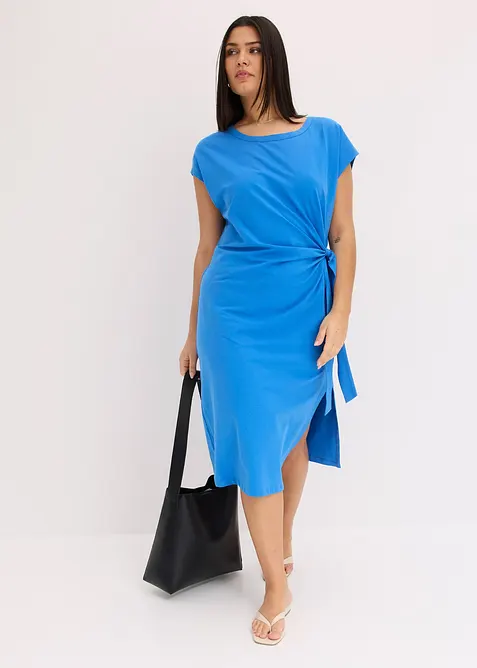 Robe nouée en jersey de coton stretch, bonprix