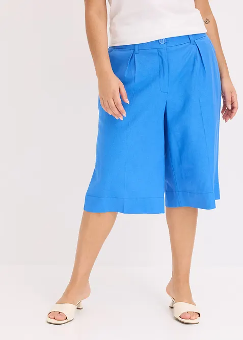 Bermuda large en lin mélangé aérien, bonprix