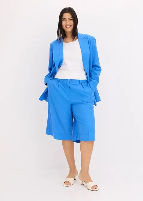 Bermuda large en lin mélangé aérien, bonprix