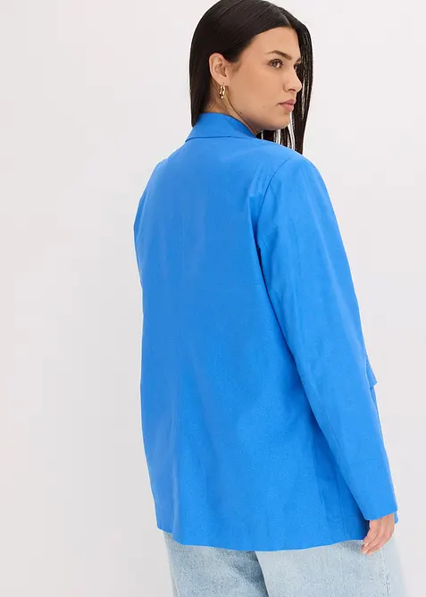 Blazer décontracté en lin avec un large revers, bonprix