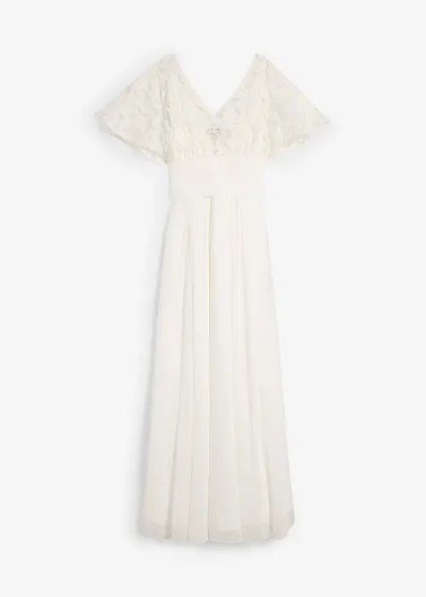 Robe de mariée 2en1 pour femme enceinte avec fonction allaitement discrète, bonprix