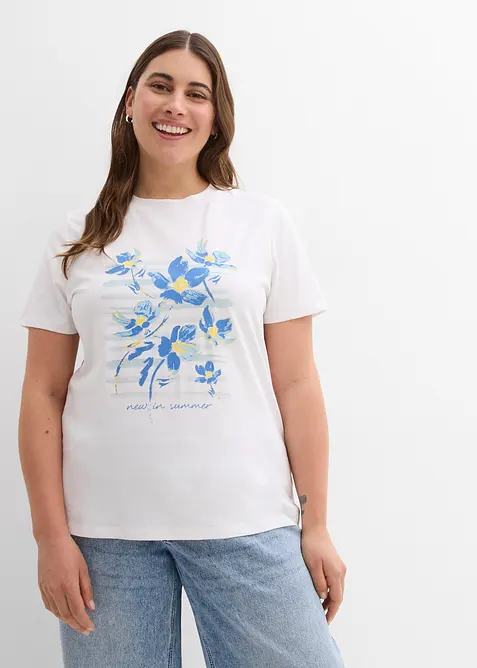 T-shirt en coton extensible, bonprix