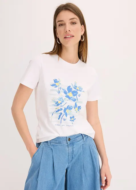 T-shirt en coton extensible, bonprix