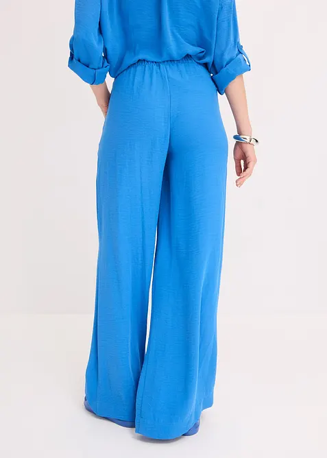 Pantalon large en cr&ecirc;pe l&eacute;ger, bonprix