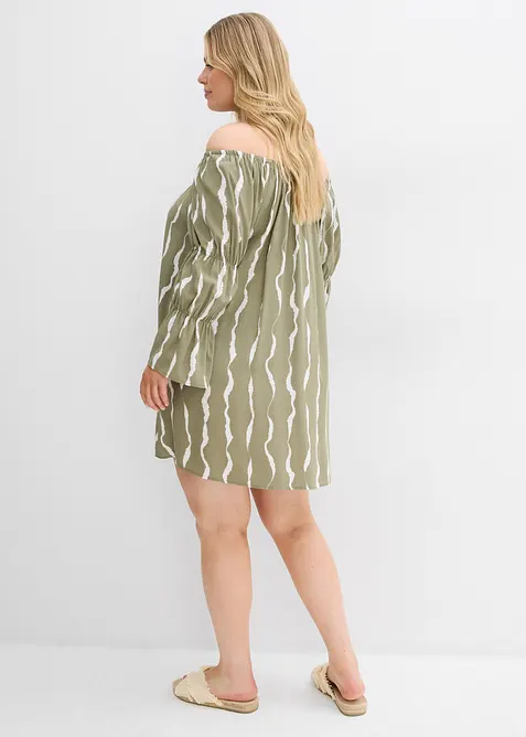 Robe col Bardot en viscose fluide, bonprix