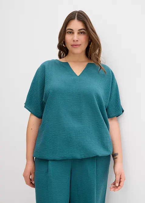 Blouse oversize à base élastiquée, bonprix