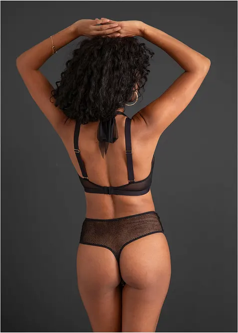 Soutien-gorge bralette et slip taille haute échancré (ens. 2 pces), bonprix