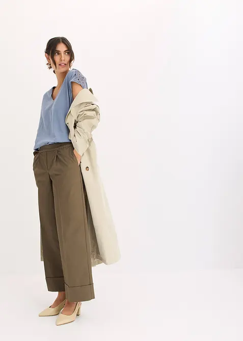 T-shirt à empiècements crochetés, bonprix