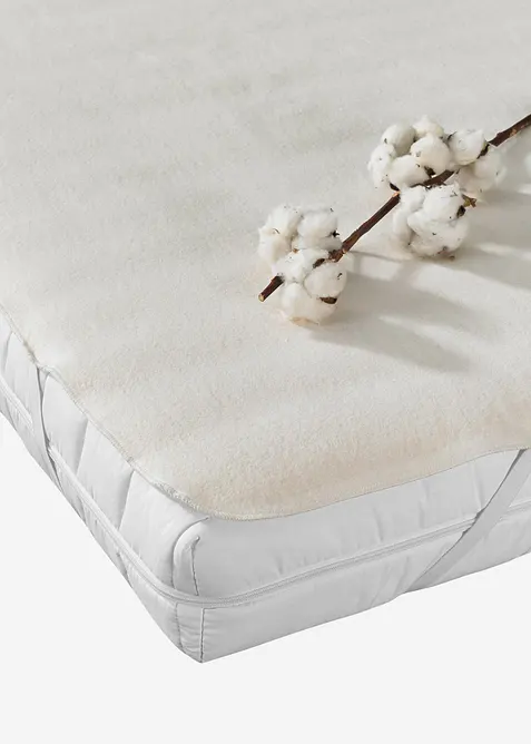 Protège-matelas en coton gratté 2 faces avec élastiques, bonprix
