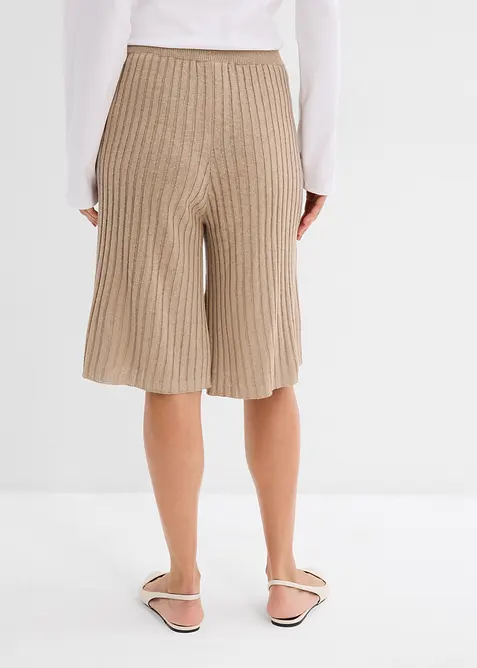 Bermuda taille haute en maille de viscose mélangée, bonprix