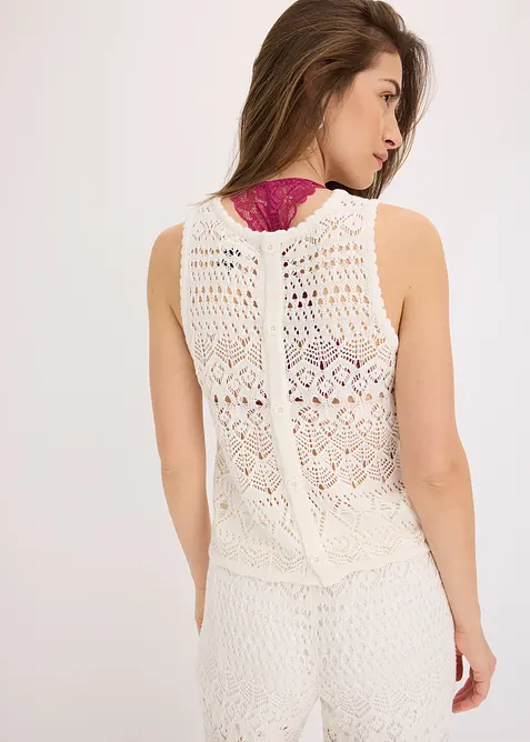 Top en maille ajourée, bonprix