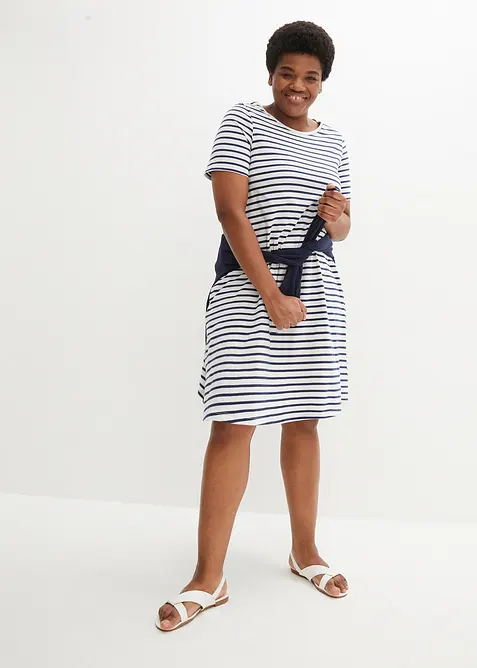 Robe fluide en coton flammé, bonprix