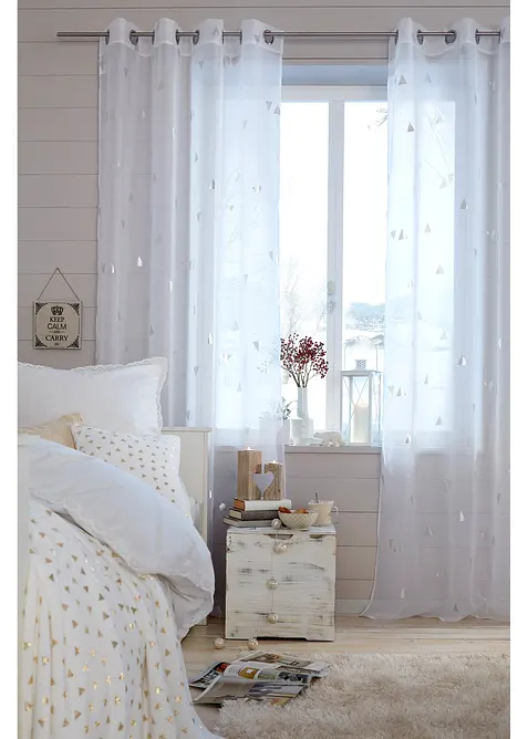 Voilage à imprimé brillant (1 pce), bonprix