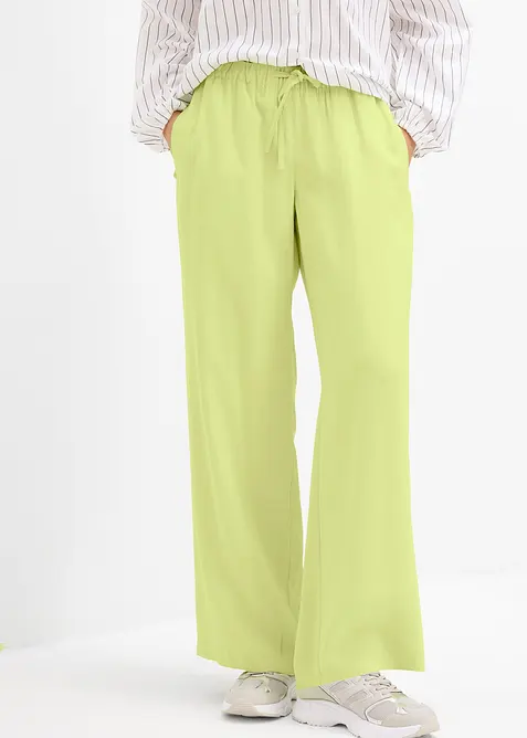 Pantalon large en viscose fluide, bonprix