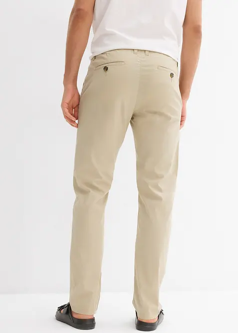Pantalon chino extensible regular, coupe droite, bonprix