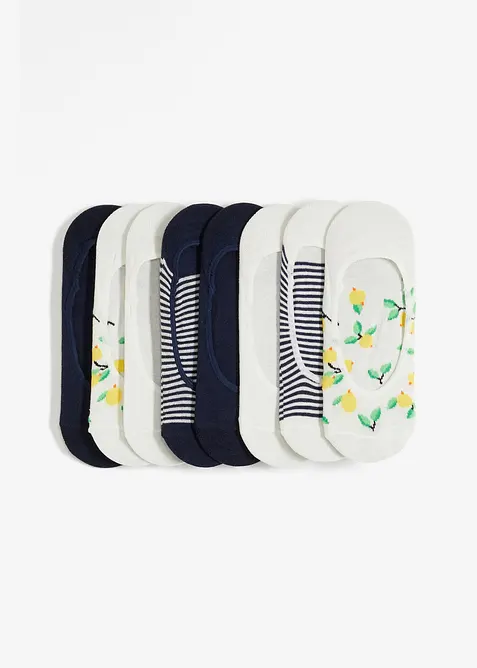 Lot de 8 paires de protège-pieds en coton majoritaire, bonprix