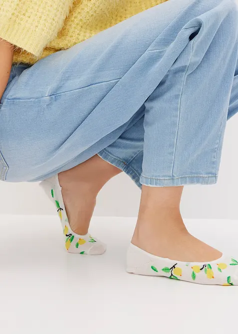 Lot de 8 paires de protège-pieds en coton majoritaire, bonprix